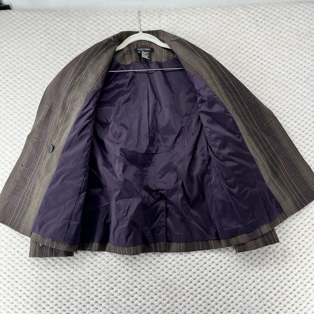 Etcetera Pinstripe Blazer Double Breasted Career … - image 7